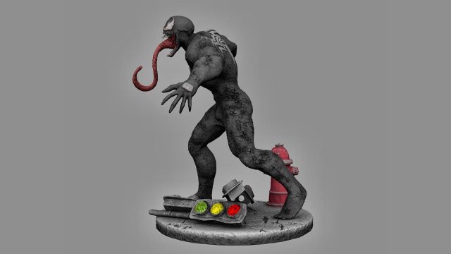 venom Modelo de Impressão 3D .c4d .max .obj .3ds .fbx .stl .blend 
