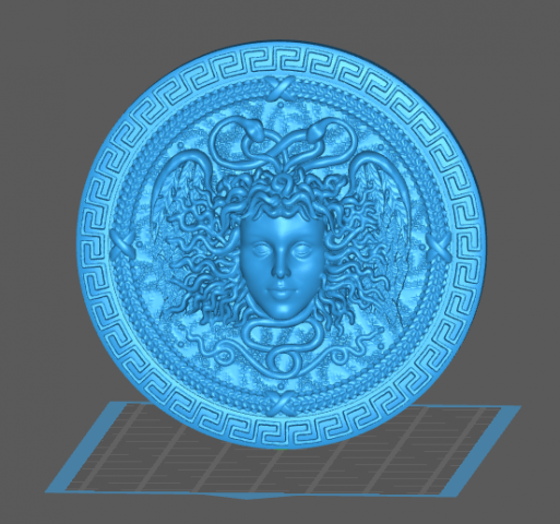 medusa medallion 3D Print Model .c4d .max .obj .3ds .fbx .stl .blend 