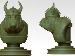 bulldog bust 3d printing model 3D प्रिंट मॉडल