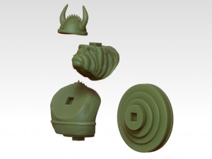 bulldog bust 3d printing model 3D 打印模型