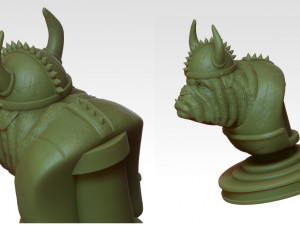 bulldog bust 3d printing model 3D 打印模型