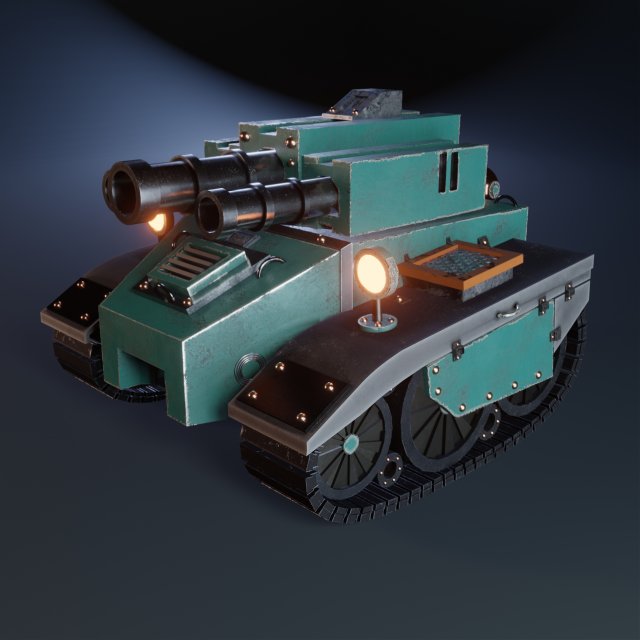 small tank Modèle 3D .c4d .max .obj .3ds .fbx .stl .blend 