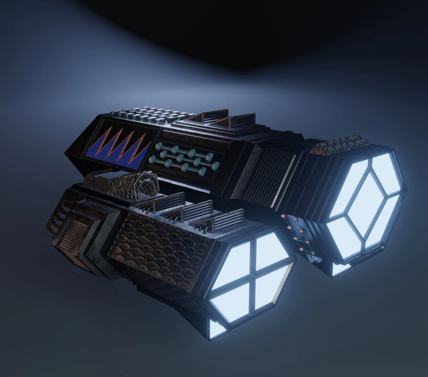 spaceship 3D Model .c4d .max .obj .3ds .fbx .stl .blend 