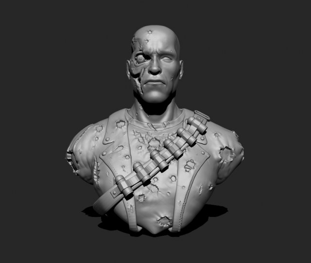 bust arnold schwarzenegger 800 3D Model .c4d .max .obj .3ds .fbx .stl .blend 