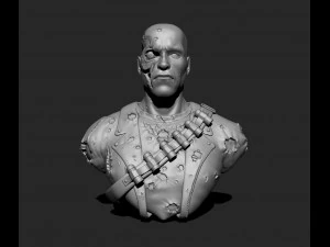 bust arnold schwarzenegger 800 3D Model