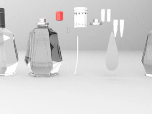 parf&uuml;m şişesi 3D Model