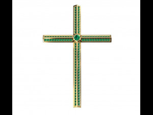 golden cross cross 3d gold cross 3D Model