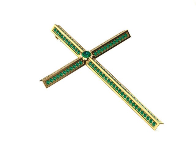 golden cross cross 3d gold cross 3D Model .c4d .max .obj .3ds .fbx .stl .blend 