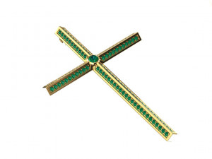golden cross cross 3d gold cross 3D Model