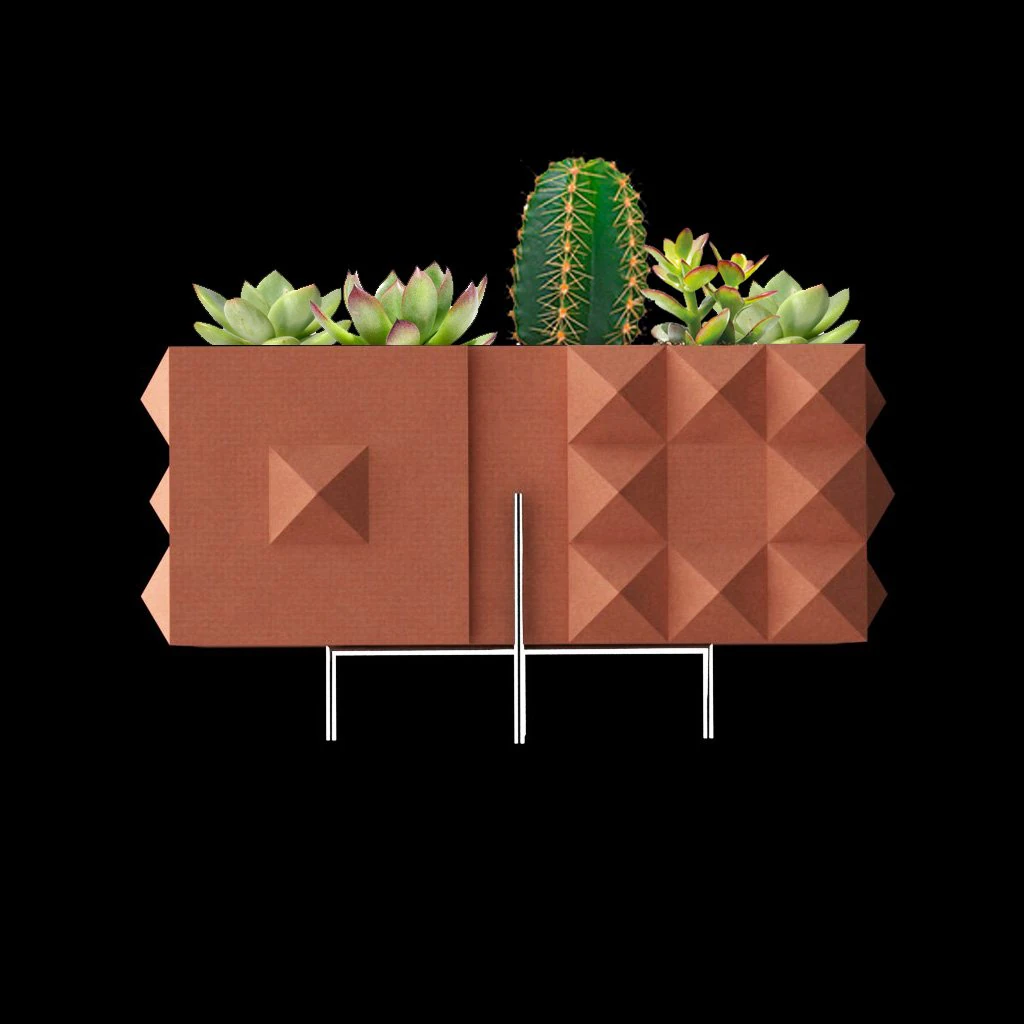 geometric flowerpot 3D Model .c4d .max .obj .3ds .fbx .stl .blend 