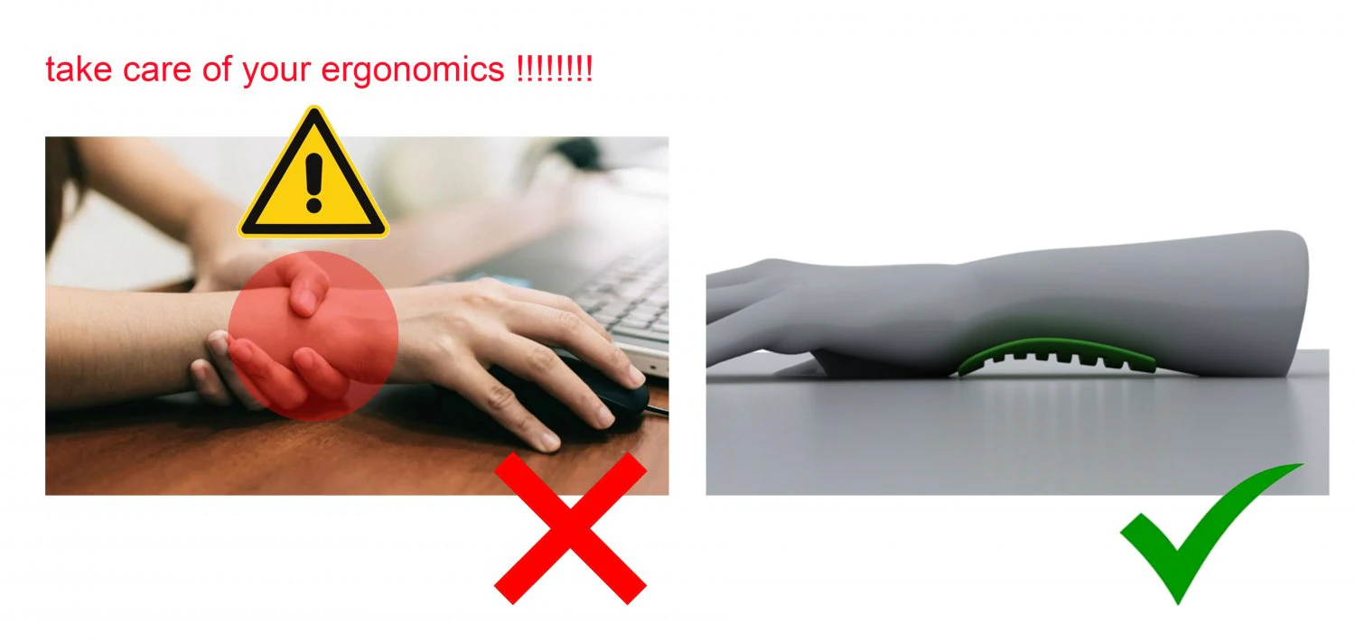Ergonomic wrist support 3D Print Model .c4d .max .obj .3ds .fbx .stl .blend 