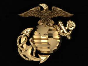 USMC EMBLEM - US ARMED FORCES 3D Print Model
