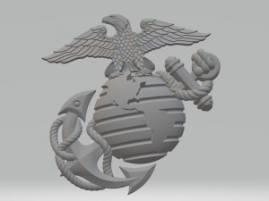 USMC EMBLEM - US ARMED FORCES 3D Druckmodell