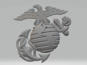 USMC EMBLEM - US ARMED FORCES 3D Print Model