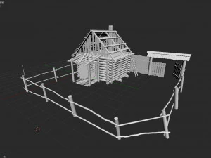 rosyjska chata Model 3D