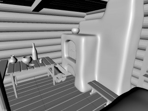 russian hut Model 3D