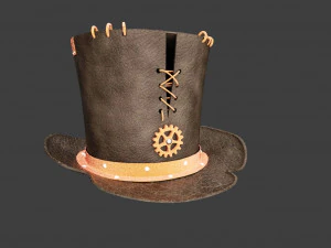 steampunk silindir şapka 3D Model