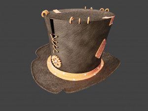 steampunk top hat 3D मॉडल
