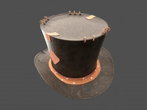 steampunk top hat 3D मॉडल