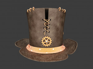 steampunk top hat 3D मॉडल