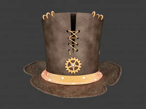 steampunk top hat 3D Model