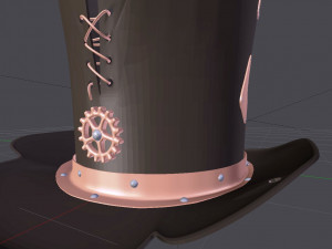 steampunk top hat 3D मॉडल