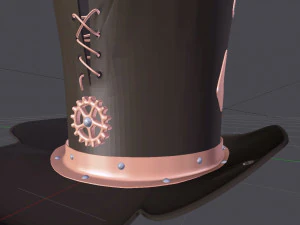 steampunk top hat 3D Model