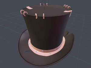 steampunk top hat 3D मॉडल