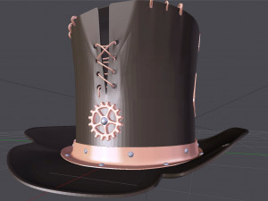 steampunk top hat 3D मॉडल