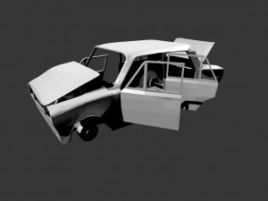 russian car vaz 2105 3Dモデル