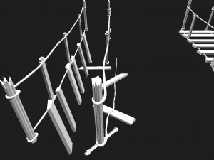bridge and destroyed bridge 3D Model