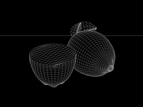 Fruta Limao e meio 3D Model