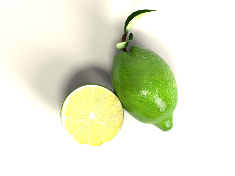 Fruta Limao e meio 3D Модель
