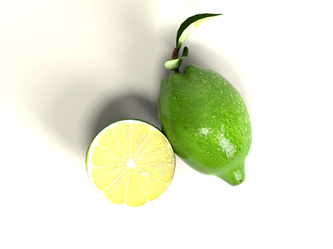 Fruta Limao e meio 3D Model
