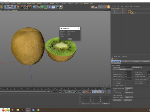 Kiwi Fruta Modello 3D
