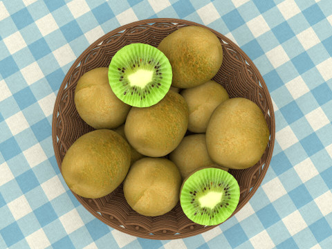 Kiwi Fruta Modello 3D