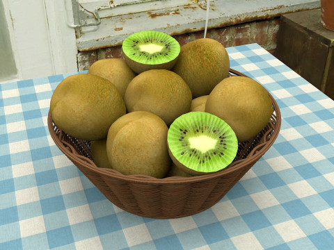 Kiwi Fruta Modello 3D