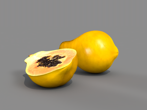 Fruta mamao 3D Model
