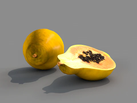 Fruta mamao 3D Model