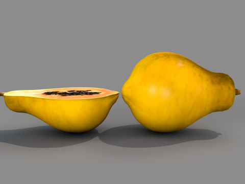 Fruta mamao 3Dモデル