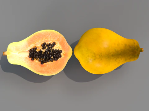 Fruta mamao 3D Model