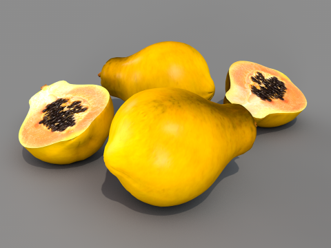 Fruta mamao 3Dモデル
