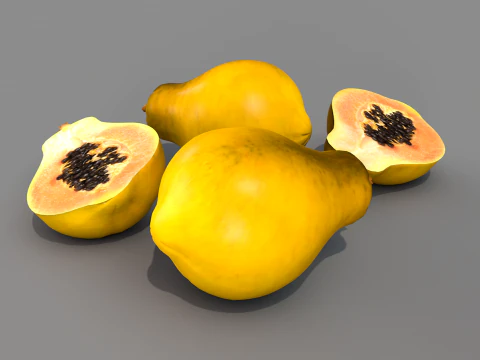 Fruta mamao 3D Model