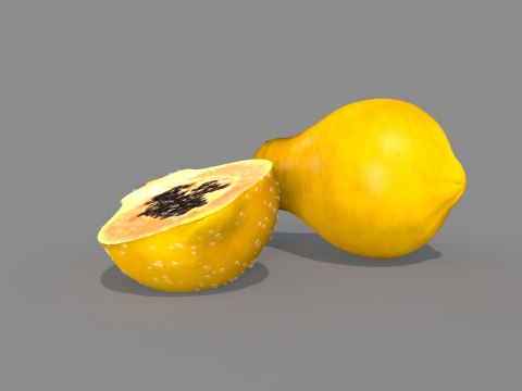 Fruta mamao 3Dモデル
