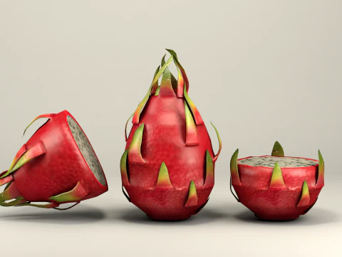 Fruta pitaya 3D Model