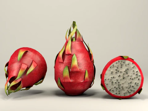Fruta pitaya 3D Model