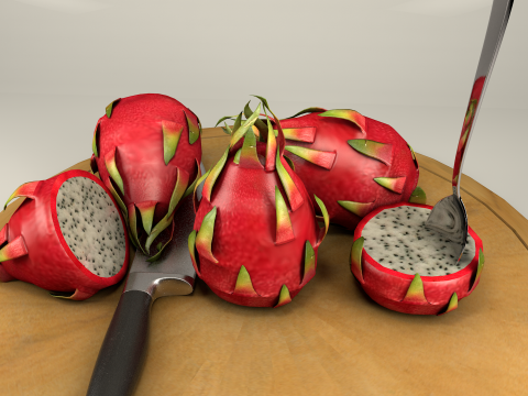 Fruta pitaya Modelo 3D