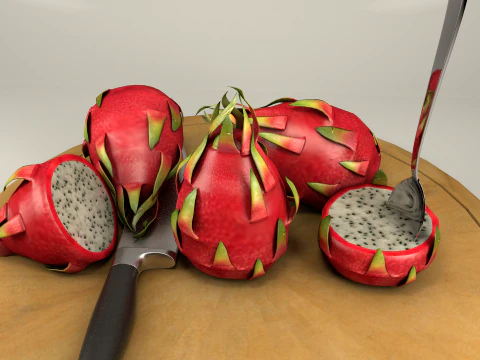 Fruta pitaya 3D Model