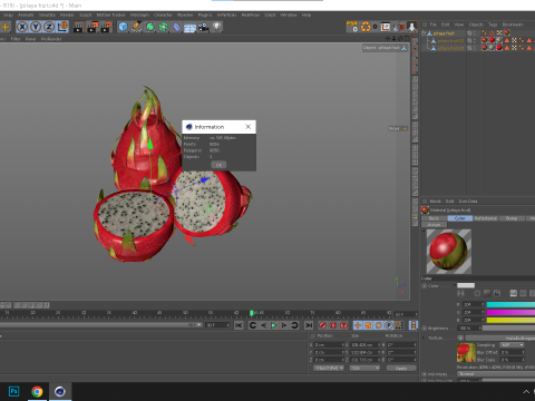 Fruta pitaya Modelo 3D