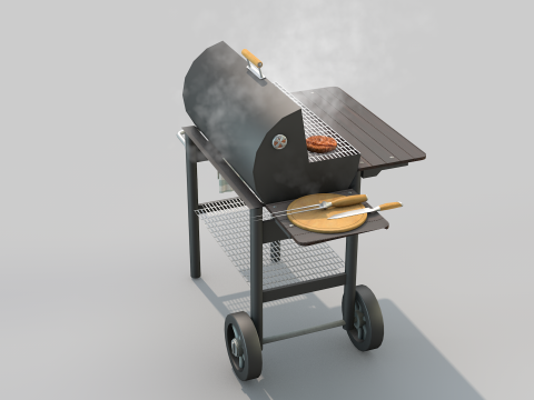 Grelha churrasco vapor 3D Модель